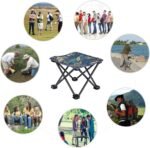 Portable Foldable Camping Stool Chair, Lightweight Compact Folding Seat with Metal X-Frame, Up to 120 kg Load Capacity, Easy Carry Outdoor Stool for Camping, Trekking, Hiking, Fishing, Picnic - Image 8
