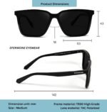 EFERMONE® Polarized Sunglasses for Men and Women 100% UV Protection Outdoor Travelling Sports Bikes Cars Driving and Hiking (Square | Medium) - Image 7