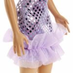 Barbie® Doll, Kids Toys, Blonde Hair, Lavender Metallic Mini Dress, Trendy Clothes and Accessories, Gifts for Kids​ - Image 2