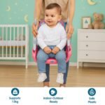 Amazon Brand - Supples Baby Swing for Kids | Non-Toxic Plastic | Indoor & Outdoor Use | Adjustable Design with Safety Belt | Age 3+ Years | Blue & Pink - Image 7