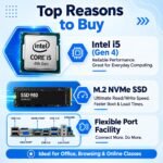 Desktop PC, Core i5-GEN4 | 16GB RAM | 256GB NVMe SSD | 5G WiFi & Bluetooth, HDMI, VGA, LAN | USB 3.0 | Windows 11 Pro License &MS Office 23 | 2 Year Warranty (Copper CPU Fan,i5GEN4,256GB NVMe) - Image 3