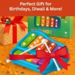 TOYTONIC 2-in-1 Piano Xylophone for Kids | Multicolor 5-Key Musical Toy with 2 Mallets | Educational Non-Toxic Instrument for Toddlers, Boys & Girls | Early Learning Sound & Music Playset - Image 4