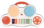 Cable World Musical Toy Piano for Kids, 8-Key Interactive Baby Piano with Music, Stories, Songs, Drum & ABC Buttons, Hand Activity Pads & Music Maze, Learning Musical Toy for Boys & Girls - Image 3