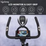 Lifelong Fit Pro Spin Fitness Bike | 6 kg Flywheel | Adjustable Resistance | LCD Monitor & Heart Rate Sensor | Indoor Cycling & Home Workout | Supports Up to 120 kg User Weight - Image 6