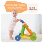 Mama Luv Mee Baby Activity Walker Learning Push Walker for Babies 6 to 18 Months, Foldable Musical Walker with Recreational Toy Bar (Orange) - Image 3