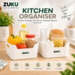 Zuku Storage Box Basket for Storage Plastic Organiser for Storage Bathroom Storage Box Small Plastic Organiser Bathroom Basket Boxes for Toys,Cosmetic,Accessory (White,3Pcs) - Image 4