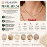 120gm,1200 Quantity Pearl Plastic Beads Set of 4 for Jewellery Making kit Art and Crafts Materials etc, 4mm-800Pcs,6mm-250Pcs,8mm-100Pcs,10mm-50Pcs Craft Supplies - Image 3