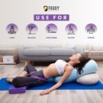 FEGSY High Density Foam Yoga Block Brick Set of 2 with Yoga Strap for Improve Strength, Aid Balance, and Flexibility (Multicolor) - Image 7