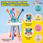 Wembley Pull String Teethers Baby Toys for 6 to 12 Months | BPA Free Food Grade Silicone Fine Motor Skills Montessori Toddler Toys for Babies Girl Boy | Teething Strings Sensory Travel Friendly - Image 3