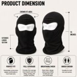 Allextreme Full Face Mask for Riders Anti-Pollution UV Sun Protection Cotton Balaclava Helmet Liner with Air Filter for Men & Women Biker Hiking Cycling Protective Bike Riding Gear (Black) - Image 3