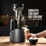 Rico Cold Press Slow Juicer with Ice Cream Maker | 5 Years Motor Warranty | Slow Juicer for Fruits, Vegetables & Nut Milk | 10% More Juice, Less Waste | Low Noise | Anti-Drip | Easy to Clean - Image 2