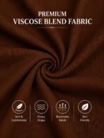 Preneum Girl's & Women's Solid Color V-Neck A-Line Maxi Dress for Women | New Year Party Outfit | Waist Cinched Puff Sleeve Western | Elegant Casual Wear (Availble in Plus Size) - Image 6