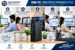 TECHSUPPORT Mini Desktop PC, Core i3 4th Gen, 4GB RAM, 128GB SSD, Windows 11 Pro, Office 2024, HD Graphics, WiFi, Compact Business & Office Computer | 1Year Onsite Warranty - Image 6