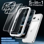 JETech 5 in 1 Case for iPhone 17 Pro Max, Anti-Yellowing, Clear - Image 3