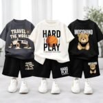 Googo Gaaga Boys Printed T-shirt and Shorts Co-ord Set (Set of 3) - Image 2