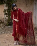 ANNI DESIGNER Women's Viscose Straight Printed Kurta with Pant & Dupatta - Image 3