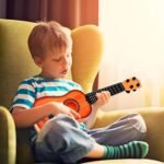 Wishkey Guitar for Beginners Kids Toys for 2-5 Years Boy Or Girl, 4 String Musical Instrument for Early Music Learning, Compact Role Play Guitar Under 2000 for Children - Image 5