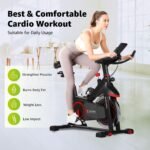MAXPRO MP20 Spin Bike | Exercise Cycle for Home | 120KG Capacity | 8KG Flywheel | Adjustable Resistance | Silent Belt Drive | Comfortable Seat Cushion | Indoor Cardio Workout Fitness Bike - Image 6