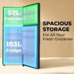 Haier 240 L 2 Star Frost Free Twin Inverter Double Door Refrigerator with Cool Pad for Extended Freezer Cooling & Spacious Fresh Zone (HEF-252EGSA-P, Moon Silver, 2026 Model) - Image 12