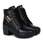 Longwalk Women Fashion Casual Boot High Ankle Heel for Girls Boot - Image 3
