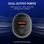 boAt 55W Car Charger with Dual Port USB-A and USB-C; Supports QC, PD & PPS Advanced Charging Protocols | 12-Layer Smart IC Protection | Compact, Lightweight, Heat & Scratch Resistant (Carbon Black) - Image 3