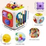 TEC TAVAKKAL Montessori 7 in 1 Baby Sensory Toy for Kids - Educational Learning Shape Sorter, Activity Stacking, Interactive Fine Motor Skill Development - Multicolor - Image 7