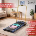 Cockatoo SmartWalk 2AHG Walking Pad for Home 2HP-3.5HP Peak, Under Desk Walk Pad with Handle, Max Speed 10Km/Hr, 3 Level Manual Incline 6 Automatic Program, Max User Weight 110Kg -Gold - Image 10