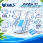 Lyfcare Open Tape Adult Diaper M Size, Waist 25 to 50 Inch,10 Units, Unisex - Image 4