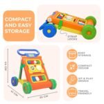 Mama Luv Mee Baby Activity Walker Learning Push Walker for Babies 6 to 18 Months, Foldable Musical Walker with Recreational Toy Bar (Orange) - Image 7