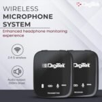 Digitek DWM-101 Wireless Microphone System with ANC Noise Reduction, 360° Sound Capture, Up to 12H Working Time, for DSLR Camera, Android & iOS Smartphones, Vlogging & Audio Recording - Image 2
