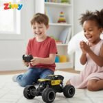 Yellow RC Car Rock Crawler Remote Control Car with LED Headlight, Rechargeable Battery High Speed Off Road RC Car, Monster Truck Toy Car for Kids & Boys 7-14 Years | Remote Control Car Toy Gift - Image 8