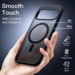 JETech Magnetic Matte Case for Google Pixel 11, Black - Image 5