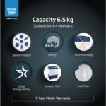 Voltas Beko, A Tata Product 6.5 Kg 5 Star Semi-Automatic Top Loading Washing Machine (WTT65UNX/OK3I0I0W01, Blue, Pulsator wash technology) - Image 2