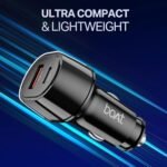 boAt 55W Car Charger with Dual Port USB-A and USB-C; Supports QC, PD & PPS Advanced Charging Protocols | 12-Layer Smart IC Protection | Compact, Lightweight, Heat & Scratch Resistant (Carbon Black) - Image 6