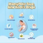 Mamypoko New Baby| Tape Style Baby Diapers, 48 Count, 3-5kg||2x Instant Absorption| Soft stretchy fit |Natural Extracts for Nourishment | Loose Stool Stopper, Wetness Indicator - Image 6