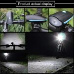 Techista 2-in-1 Rechargeable and Waterproof LED Cycle Front Lights (3 Modes) with Horn (140 dB), Cycle Bell - Image 2