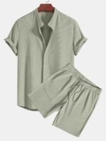 GRECIILOOKS Co-ord Set for Men Solid POLY LYCRA BLEND T-Shirt & Shorts Nightwear Set | Summer Loungewear, Beachwear & Night Suit for Daily Comfort - Image 2