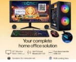 TECNICO Desktop Computer Set with 20" LED Monitor – Core i3-4130 3.4GHz, 8GB DDR3 RAM, 128GB SSD, WiFi 6, Bluetooth 5.0, RGB Combo, Supports AI Tools Like ChatGPT & Gemini AI - Image 3