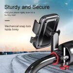LikeStar® Universal Bike & Motorcycle Mobile Holder, 360° Rotation, One Touch Lock, Anti-Slip Grip, Shockproof & Secure Mount for Smartphones – Perfect for Cycling, Riding & Navigation - Handlebar Fit - Image 4