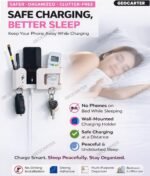 GEOCARTER Wall Phone Holder with Remote, Pen & Key Holder - Image 4