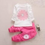 4YOU DRESSES Beautiful Cotton Fabric Full SleeveWhite Tshirt With Pink Jaket and Track Pant (3piece) Set For Girls - Image 5
