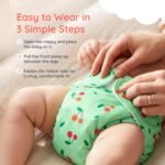 Happy Baby Company Advanced Nappy Pack of 2, Reusable Baby Nappy with Leak-Lock Protection, 3-Layer Absorbent Padding, Waterproof Outer, Stay-Dry Inner, Velcro Closure, Washable for Babies - Image 7