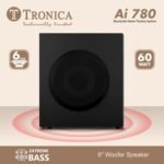 Tronica AI780 Bluetooth Home Theatre Speaker System with 60W Sound & Bass Boost, LED Display, RGB Lights, FM, USB, AUX, Mic Support & Remote Control - Image 5