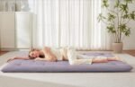 Cotton Blend Mattress Japanese Floor Mattress, Foldable Futon Sleeping Mat, Tufted Design, Foldable Roll Up Tatami 2.5" Thicken Futon (Grey, 36X72 Inches) - Image 4