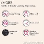 LG 20 L Solo Microwave Oven (MS2043BP, Black, Health plus Menu, I-Wave Technology, Indian Cuisine, Even Reheat & Defrost, Auto Cook Menu, Anti-Bacterial Cavity & Steam Clean) - Image 8