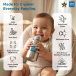 Mee Mee Anti-Colic Stainless Steel Baby Feeding Bottle, Food-Grade Silicone Teat, Wide Mouth, BPA-Free, Odour-Free, 100% Plastic-Free Body – Safe Infant Feeding-240ml - Image 7