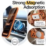 JETech Slim Magnetic Case for iPhone 17 Pro Max, Orange - Image 4