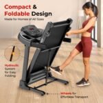 Fitkit by Cult PowerRun-96 BLDC Motor Treadmill (5HP Peak) | 12.8km/h Max Speed, 120kg Weight Capacity | 12 Preset Programs, LED Display | AUX/MP3/USB | Home Gym Equipment, Black - Image 9
