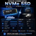 Desktop PC, Core i5-GEN4 | 16GB RAM | 256GB NVMe SSD | 5G WiFi & Bluetooth, HDMI, VGA, LAN | USB 3.0 | Windows 11 Pro License &MS Office 23 | 2 Year Warranty (Copper CPU Fan,i5GEN4,256GB NVMe) - Image 4
