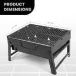 ORILEY 【Upgraded 2025-26】 Foldable and Portable Charcoal Barbeque Grill Set 【5 Combo】: 【8-Sticks】 【1-Spatula】 【1-Oil Brush】 【1-Blower】 Heavy Duty BBQ for Home Outdoor Camping Picnic Travel Cooking - Image 3